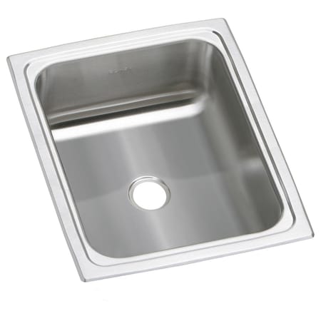 Elkay Sink, Stainless Steel, 15 in W x 12.5 in L x 6.125 in H BPSFR1215